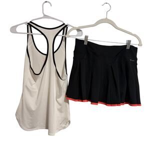 Nike tennis set sz S tank singlet lightweight matching black skort activewear